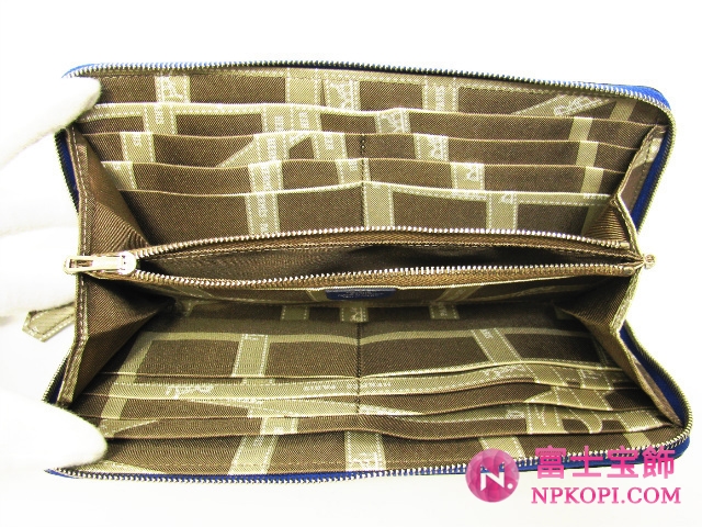 エルメスアザップシルクイン　ラウンド長財布エレクトリック（シルバー金具）HERMES328016